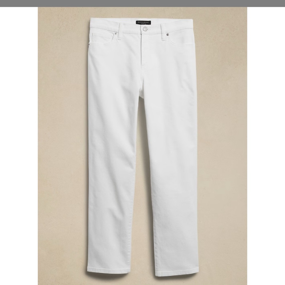 Banana Republic White Slouchy Jeans 12